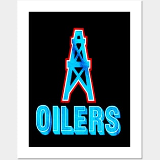 Tennessee Houston Oilers Inspired Posters and Art